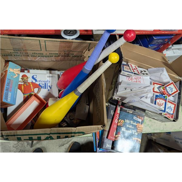 Magicians Lot - Victoria Playing Cards, Juggling, Clown Costume, Magic Trick Books & More