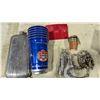 Image 1 : Assorted Barware & Collectibles w/ Molson Ultra Canada Cups, Flask, Coca-Cola Case & More