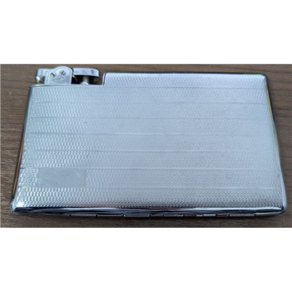 VTG Polo England Metal Cigarette Case w/ Built-In Lighter