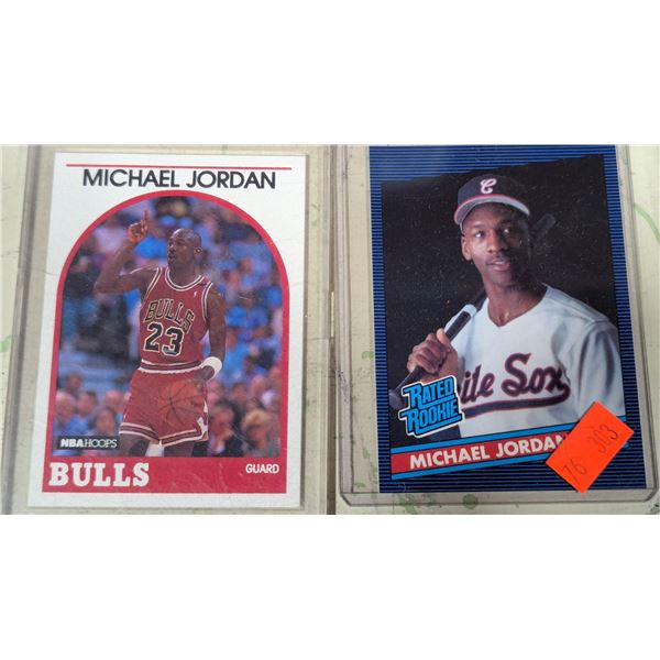 VTG Michael Jordan Cards w/ 1989 Hoops #200 & 1990 Fun City Rated Rookie Promo