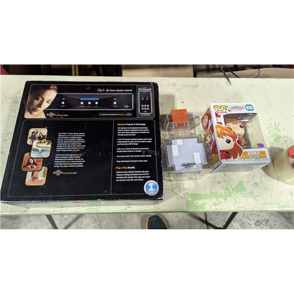 ATON DLA2 Speaker Selector w/ Funko Pop! Asuka #635 & Minecraft Potion Collectible