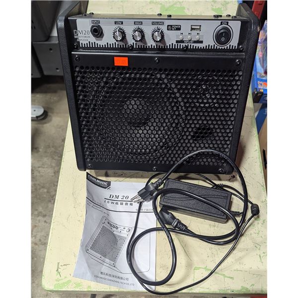 Coolmusic DM20 20W Electronic Drum Amplifier w/ Power Adapter & Manual