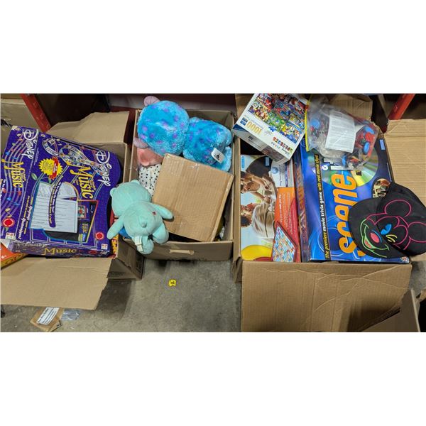 Board Game & Family Fun Lot - Friends Scene It, Scrabble, Operation, Plushies & More