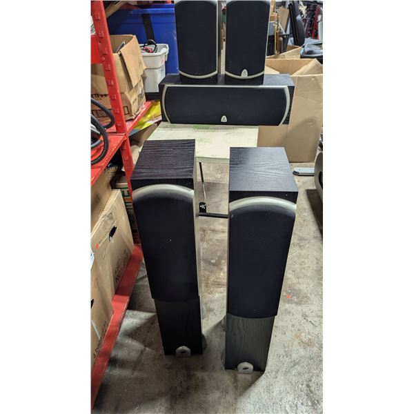 Precision Acoustics 5-Pc Home Theatre Speaker Set w/ Floor Standing Towers & Center