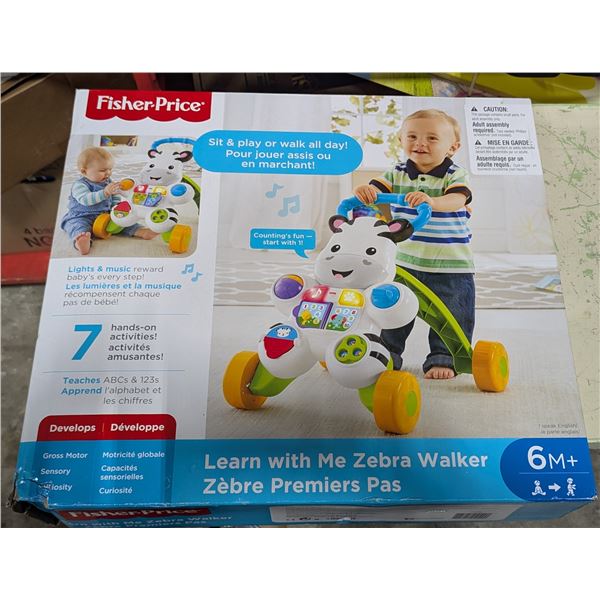 Fisher Price Learn with Me Zebra Walker - New in Box