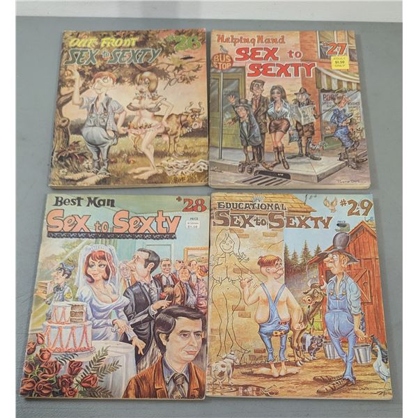 VTG Sex to Sixty Adult Humor Magazines #26-29