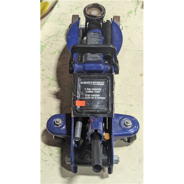 Certified 2-Ton Hydraulic Trolley Floor Jack
