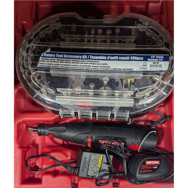 Craftsman Cordless Rotary Tool Kit w/ Accessory Set, Charger & Case