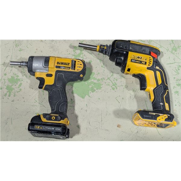 DeWalt Tool Lot - Cordless Impact DCF813 & DCF620 Drywall Screw Gun