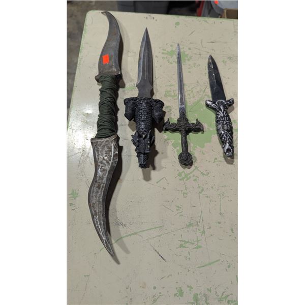 Assorted Fantasy Daggers & Knives w/ Dragon Handles