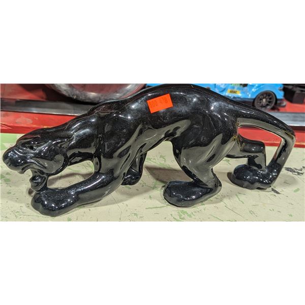 VTG-Style Black Ceramic Prowling Panther Figurine