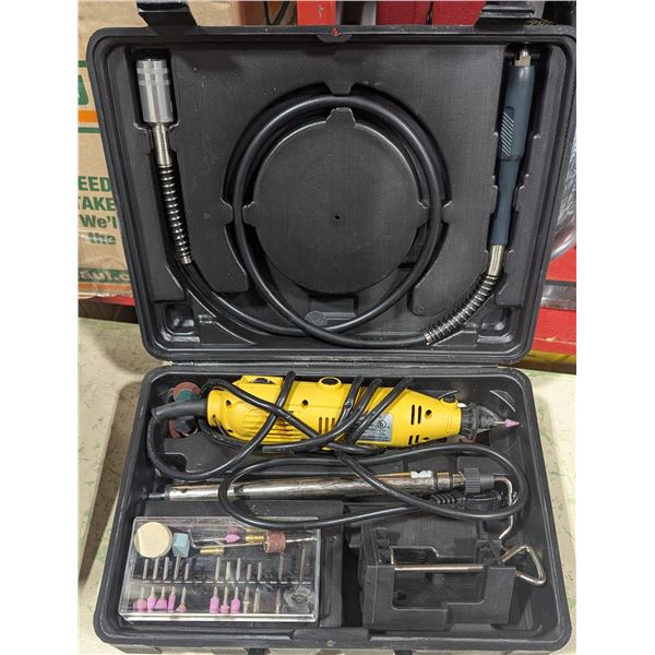 Corded Rotary Tool Kit w/ Flex Shaft, Mini Vise, Accessories & Case