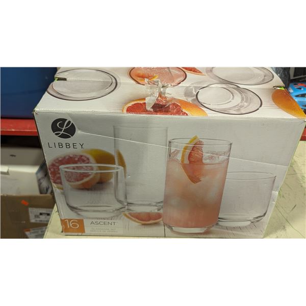 Libbey Ascent Glassware Set - 16pc