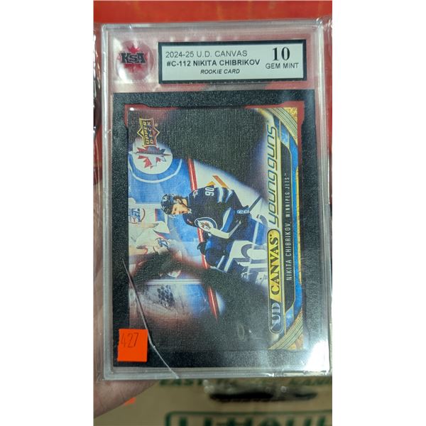 2024-25 UD Canvas Young Guns Nikita Chibrikov RC #C-112 - KSA 10 Gem Mint