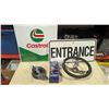 Image 1 : Castrol Automotive Sign, MINI Wing Emblem & Aftermarket Steering Wheel & More