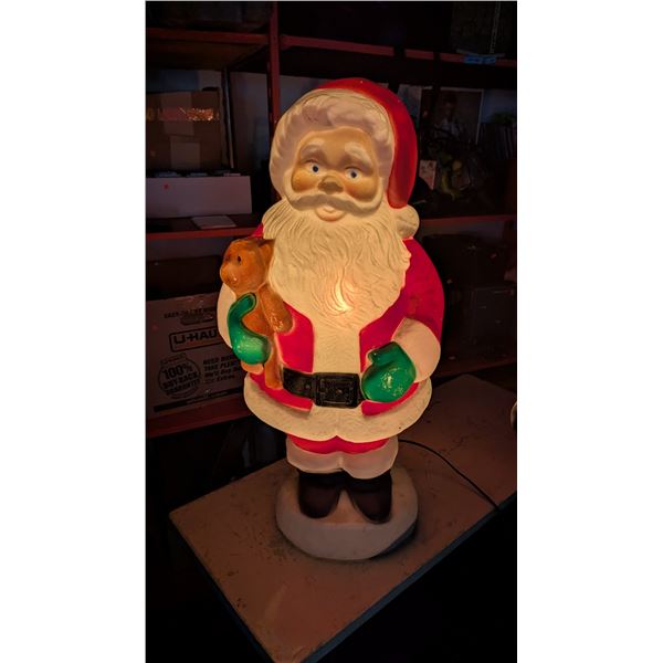 Large Light-Up Santa Claus Blow Mold Christmas Decoration