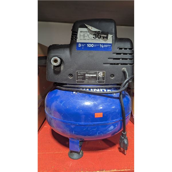 Hyundai HPC3010 3-Gallon 100 PSI Portable Air Compressor