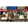 Image 1 : Assorted World Decor & Carved Figurines w/ Buddha, Monkey, African Bust, Horn & More