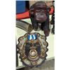 Image 4 : Assorted World Decor & Carved Figurines w/ Buddha, Monkey, African Bust, Horn & More