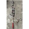 Image 1 : Heavy-Duty Manual Cable Puller / Come-Along Hand Winch w/ Hooks