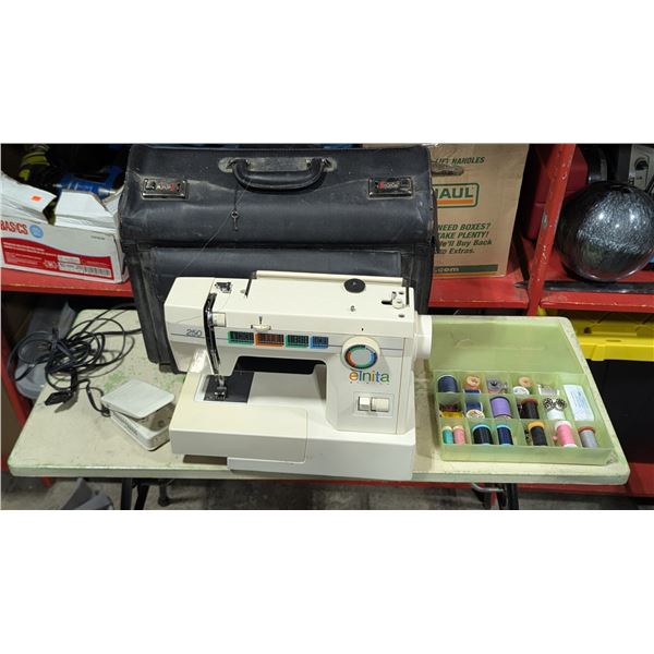 VTG Elnita by Elna 250 Mechanical Sewing Machine w/ Assorted Thread