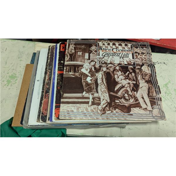 Lot of Assorted Vinyl Records w/ Alice Cooper, Elton John, Earl Klugh & More