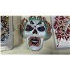 Image 3 : Jewelry Lot - Beaded Necklaces, Disco Ball Necklace, Painted Flaming Skull Plaque & More