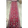 Image 1 : Persian-Style Red Floral Runner Rug
