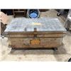 Image 1 : VTG Rolling Wooden Storage Chest w/ Inserts
