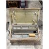 Image 2 : VTG Rolling Wooden Storage Chest w/ Inserts