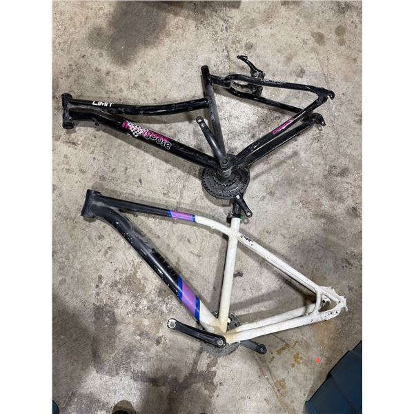 Mongoose Limit & Assorted Mountain Bike Frames w/ Cranksets
