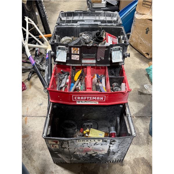 Craftsman Rolling Tool Case w/ Assorted Hand Tools, Gloves & Accessories