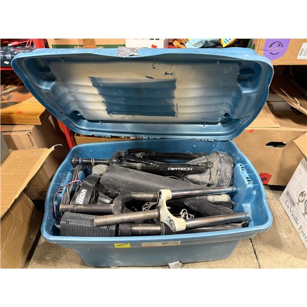 Large Tote of Assorted Bicycle Parts & Accessories w/ ORTECH & More