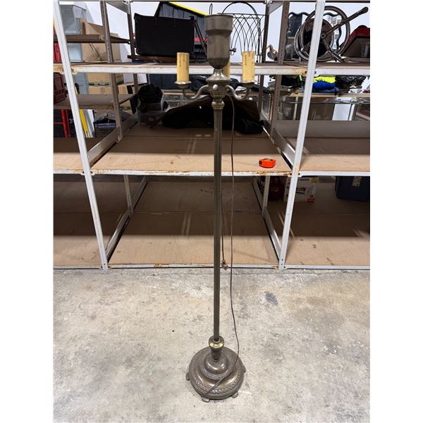 VTG Ornate Metal Candelabra Floor Lamp