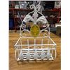 Image 1 : Ornate Metal Wall-Mount Basket Shelf w/ Scrollwork