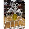 Image 2 : Ornate Metal Wall-Mount Basket Shelf w/ Scrollwork