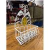 Image 3 : Ornate Metal Wall-Mount Basket Shelf w/ Scrollwork
