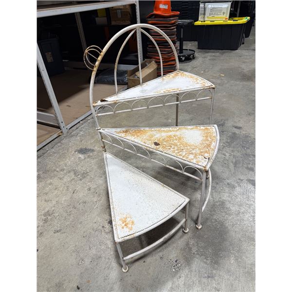 3-Tier Metal Swivel Corner Shelf / Plant Stand