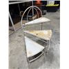 Image 1 : 3-Tier Metal Swivel Corner Shelf / Plant Stand