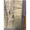 Image 3 : Framed Bird & Reeds Painting on Textured Paper
