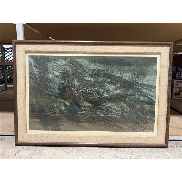 VTG 1961 Howard Bradford “Silent Bird #1” Signed Serigraph - Framed
