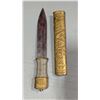 Image 1 : Ornate Asian Dragon-Motif Dagger w/ Metal Scabbard & Wire-Wrapped Grip