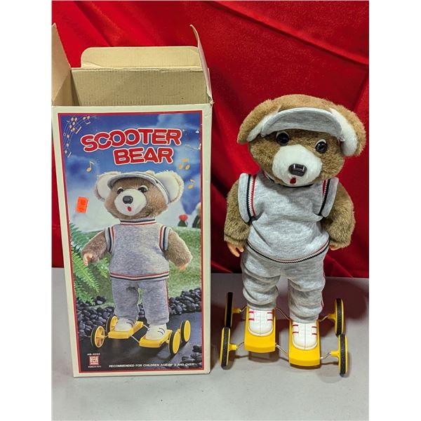 VTG Pioneer Toys Scooter Bear Battery-Operated Skating Toy w/ Original Box
