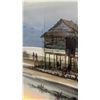 Image 2 : Soonthorn Signed Asian Village Landscape Watercolor - Framed