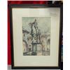 Image 1 : Signed Piazza Santissima Annunziata Florence Italy Architectural Drawing