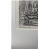 Image 3 : Signed European Castle Architectural Etching - Framed