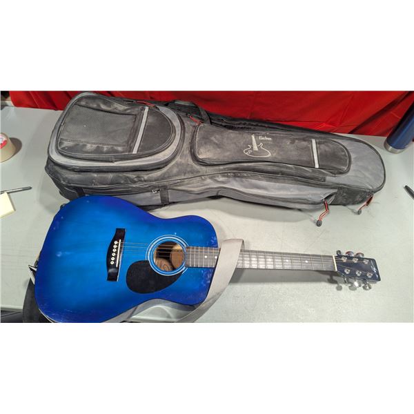 Vibrant Blue Jay Jr. Acoustic Guitar Model: Jay-JR/TBL w/ Soft case