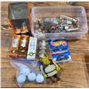 Image 1 : Golf Balls, Shrek Figure, Hot Wheels amd Assorted Jewelry Lot