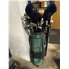 Image 1 : Set Of Golf Clubs and Green Bag, Campbell and Progear