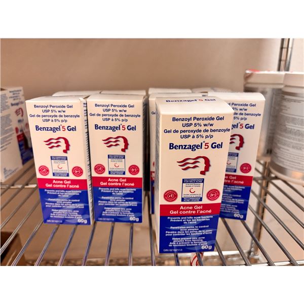 LOT OF 9 BENZAGEL 5 ACNE GEL 60g (EXP:2028)